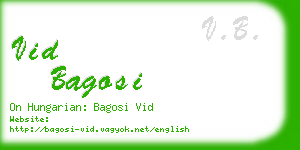 vid bagosi business card